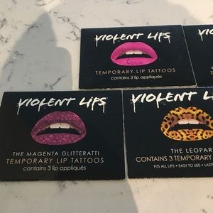 NEW Violent Lips - Lip Tattoos x 5
